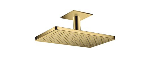 AXOR-HG-AXOR-ShowerSolutions-Kopfbrause-460-300-1jet-mit-Deckenanschluss-Polished-Gold-Optic-35277990 gallery number 1